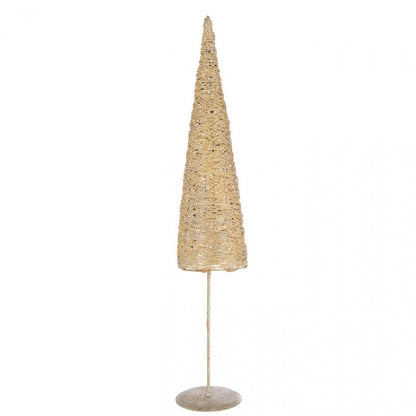 Kerstboom Op Voet Metaal/Papier Goudkleurig Set van 2 J-Line