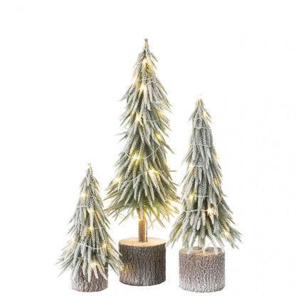 Kerstboom A+Led Kunststof Sneeuw Groen Small H30cm J-Line