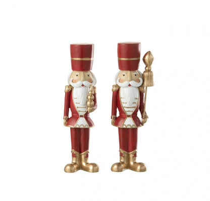 Notenkraker Resine Wit/Rood Large Set van 2 J-Line