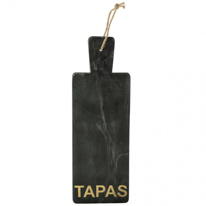 Kaasplank Rechthoek Marmer Zwart/Goudkleurig Large J-line