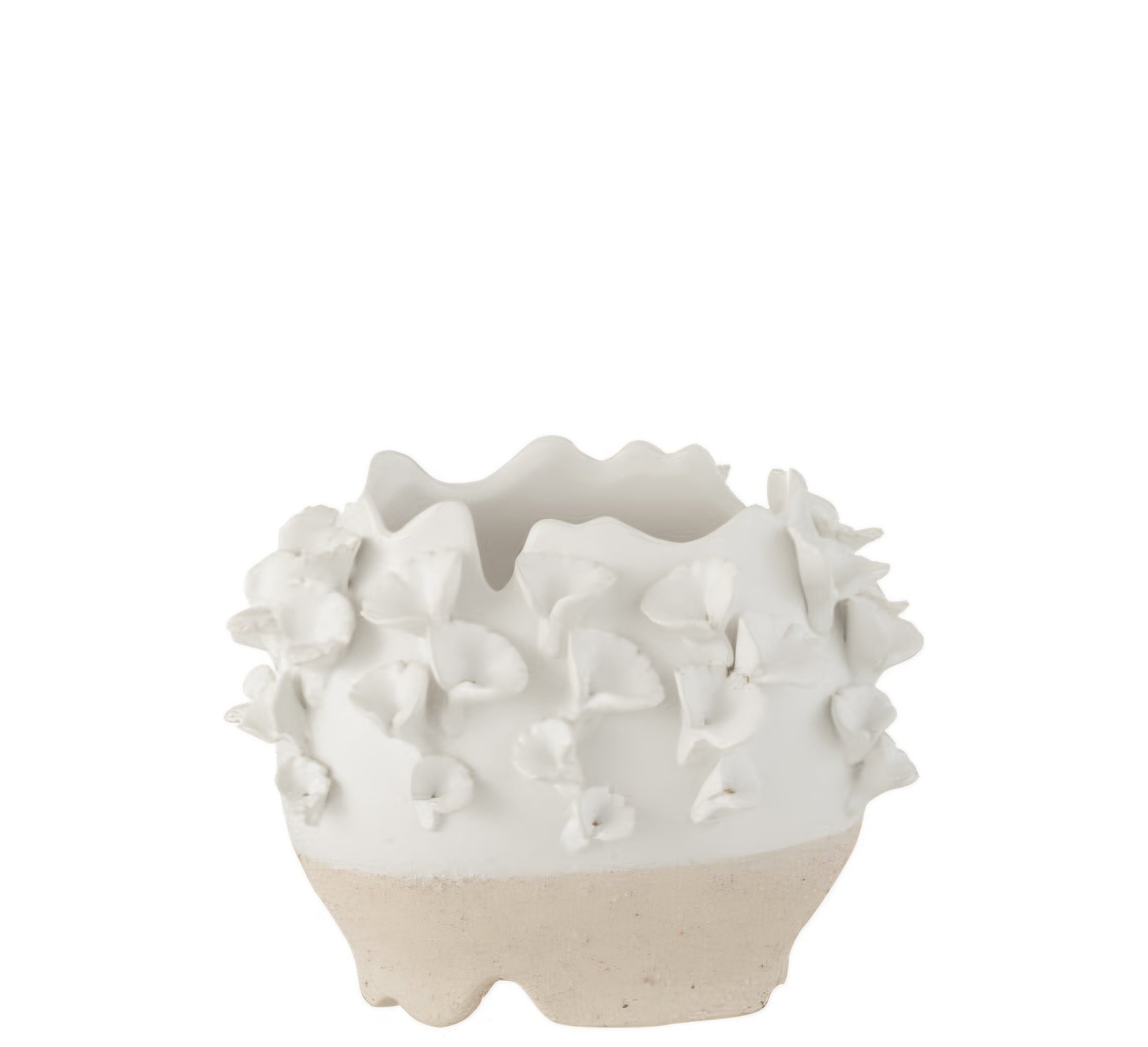 Bloempot Anemone Keramiek Wit/Beige J-Line
