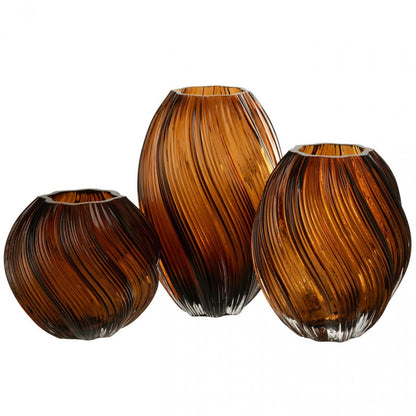 Vaas Carol Glas Bruin Small Ø18xH16cm J-Line