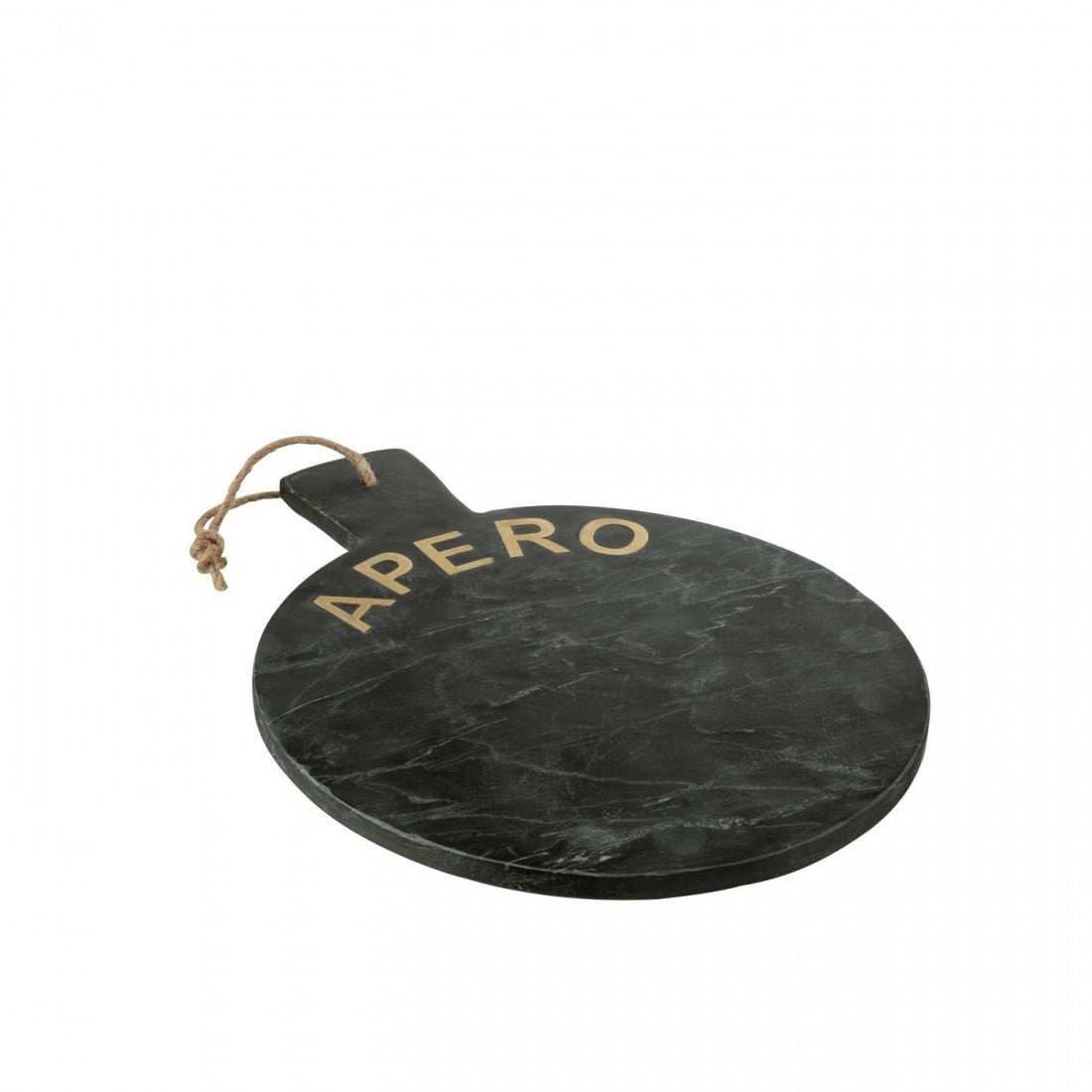 Kaasplank Rond Marmer Zwart/Goudkleurig J-Line