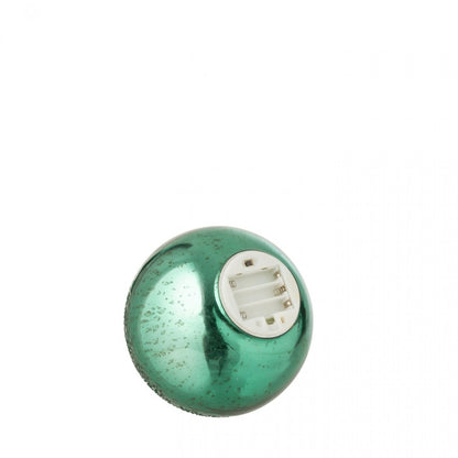 Bal Led Gekraakt Glas Groen Set van 2 J-Line
