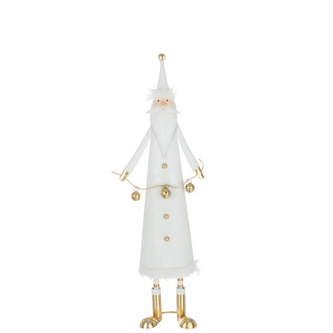 Kerstman Bellen Ijzer Goudkleurig/Wit H 73,5 J-Line