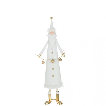 Kerstman Bellen Ijzer Goudkleurig/Wit H 73,5 J-Line