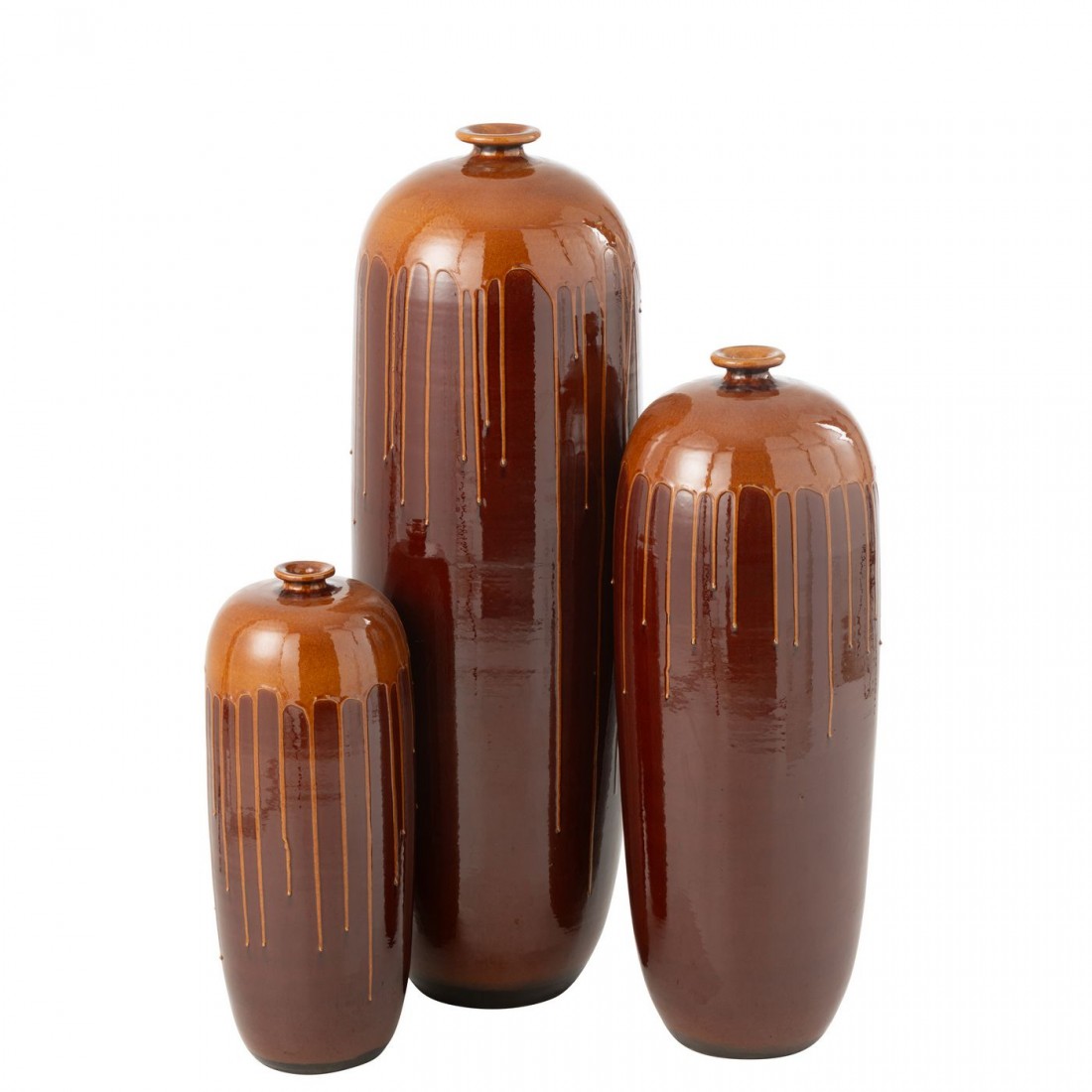 Vaas Lee Terra Blinkend Bruin/Oranje Medium Ø24xH75cm J-Line