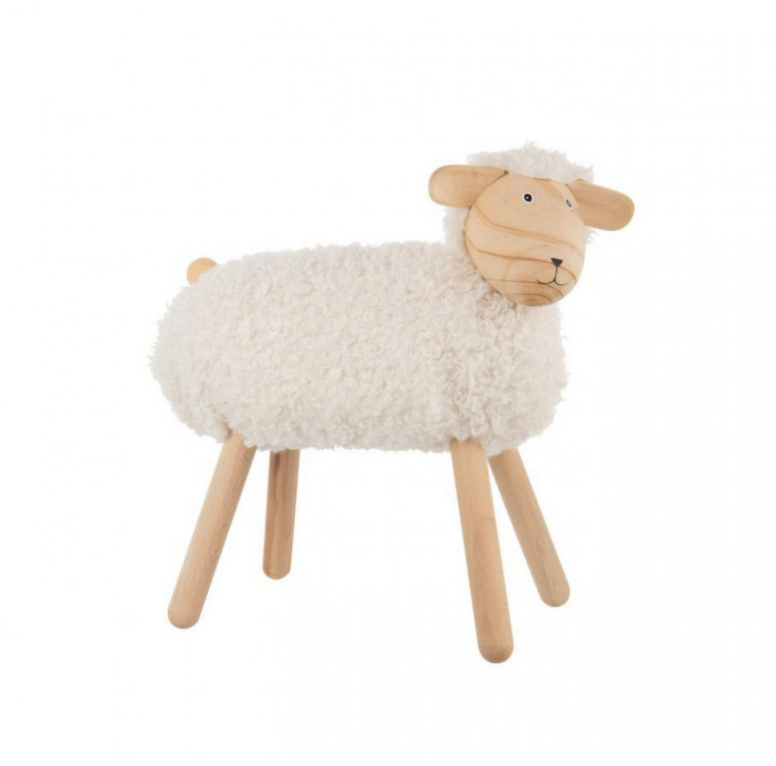 Schaap Decoratief Beukenhout/Kunstbont Naturel/Gebroken Wit Large J-Line