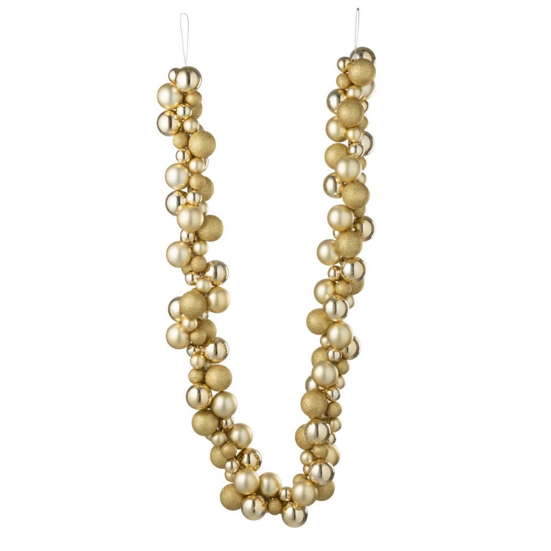 Slinger Kerstbal Plastiek Goudkleurig L160cm J-Line