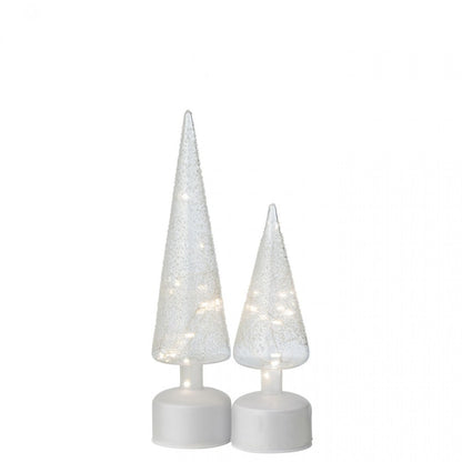 Boom Led Draaiend Glas Wit/Transparant Set van 2 J-Line