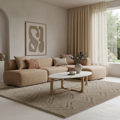 Salontafel Marmer Ovaal Wit Raw Materials
