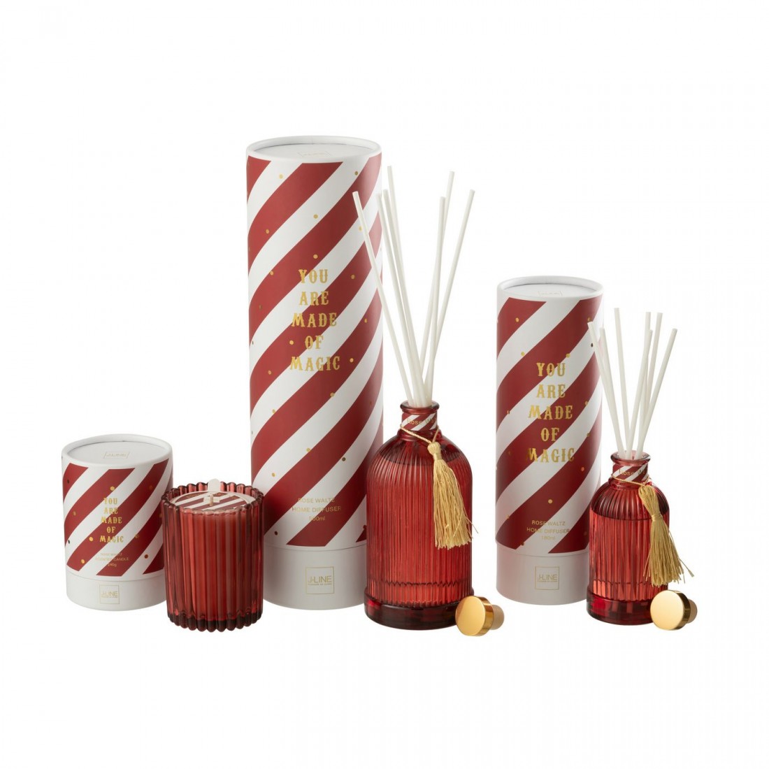 Geurverspreider Magic Geurolie Wit/Koraalrood Large 500ml J-line