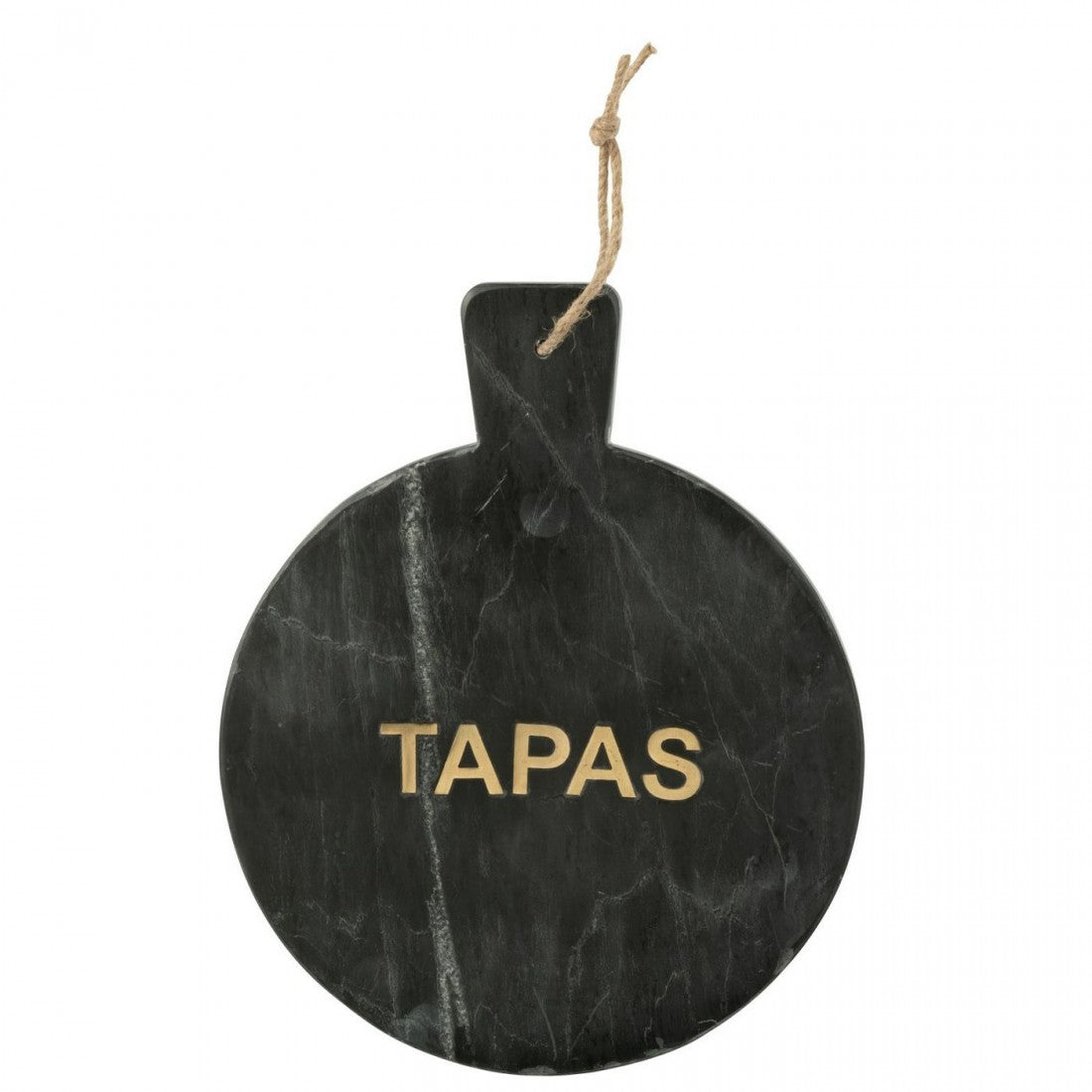 Kaasplank Rond Marmer Zwart/Goudkleurig J-Line