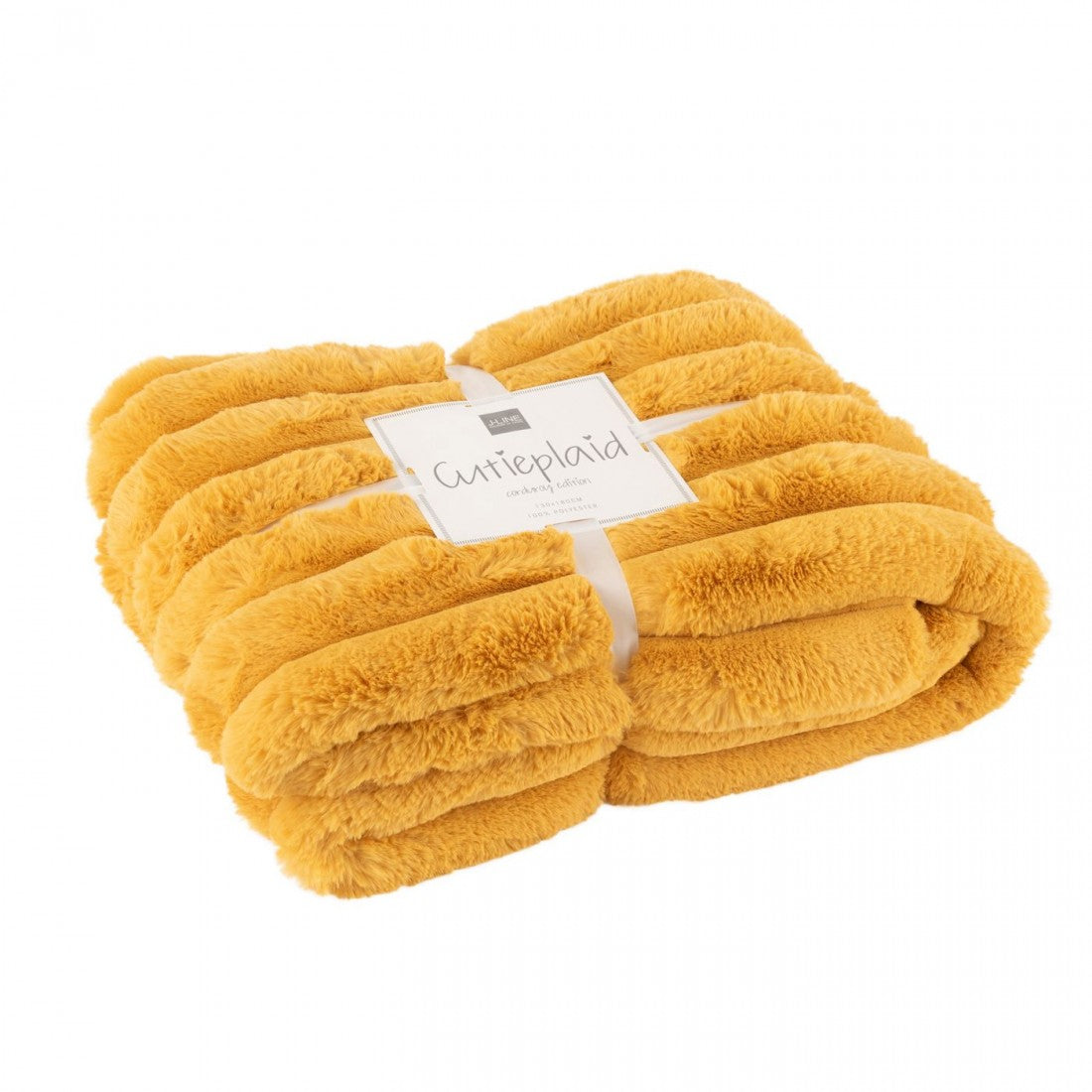 Plaid Large Corduroy Polyester Oker 180cmx130cm J-line