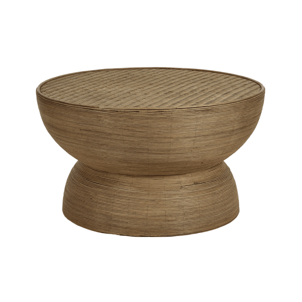 TAMBOU - Salontafel - rotan / bamboe - DIA 70 x H 40 cm - Naturel Pomax