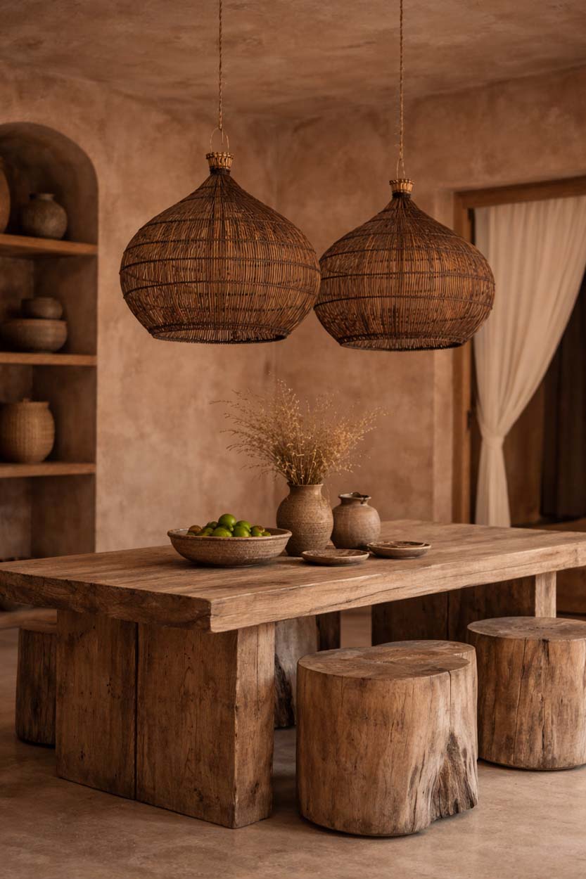 De Desert Gourd Hanglamp Donker Walnoot Medium Bazar Bizar