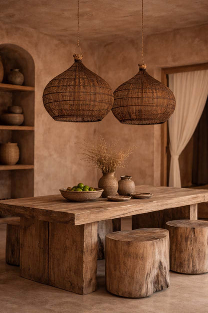 De Desert Gourd Hanglamp Donker Walnoot Medium Bazar Bizar