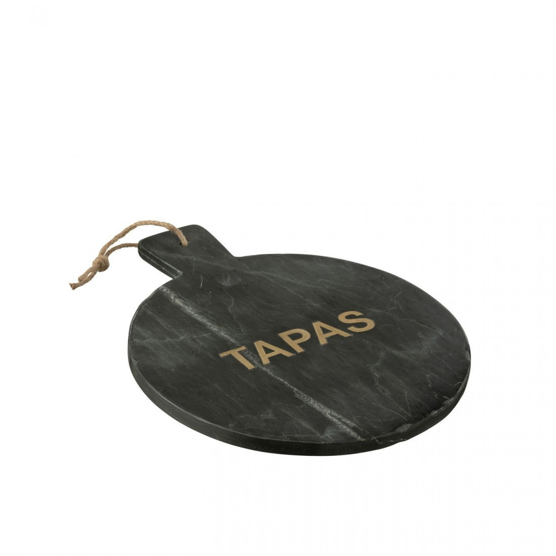 Kaasplank Rond Marmer Zwart/Goudkleurig J-Line