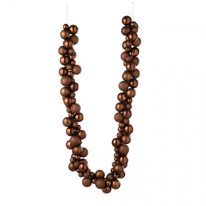 Slinger Kerstbal Plastiek Donkerbruin J-Line