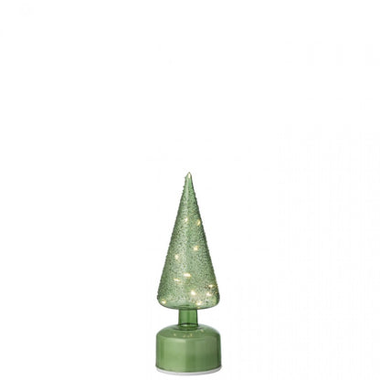 Kerstboom Led Draaiend Glas Groen Set van 2 J-Line