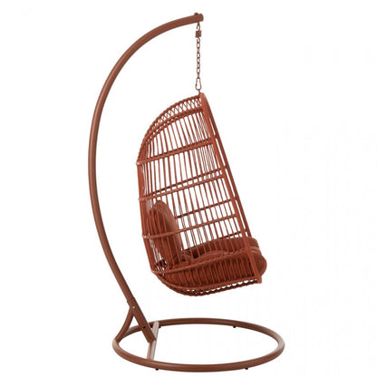 Hangstoel Egga Metaal/Koord Rood J-Line