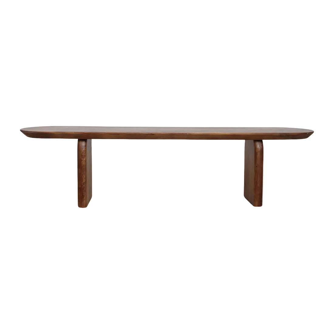 Eetkamerbank Bullnose Bruin Mangohout 200cm Raw Materials
