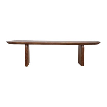 Eetkamerbank Bullnose Bruin Mangohout 200cm Raw Materials