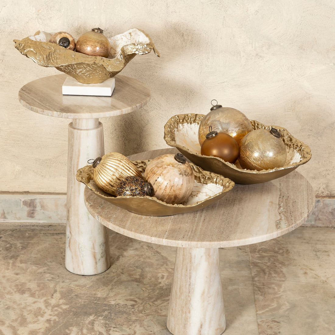 Jelina Champagne Schaal Wavy Large PTMD