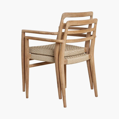 Verano Terrasstoel met Armleuning Naturel Raw Materials