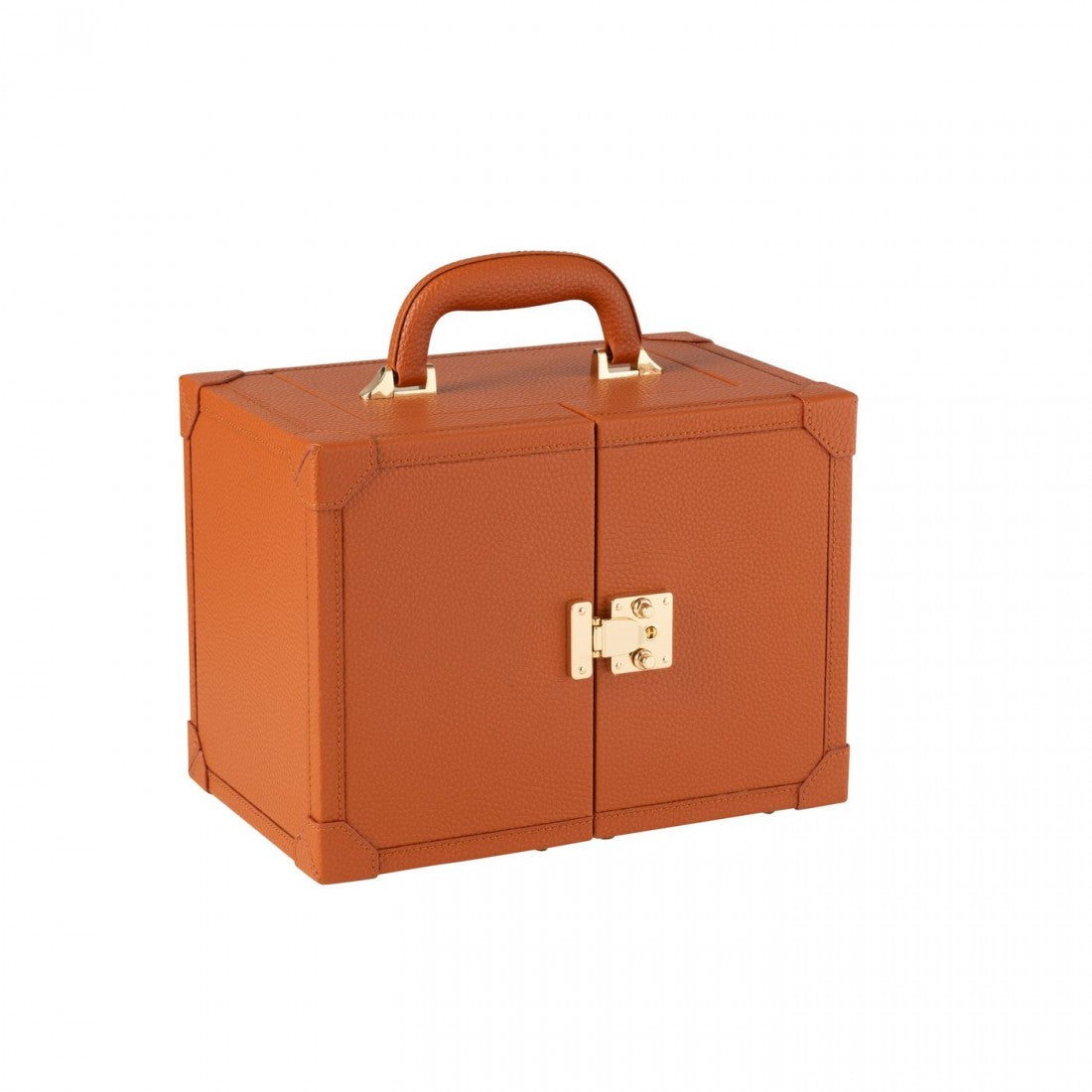 Juwelenkoffer Met Handvat Kunstleder Cognac J-Line