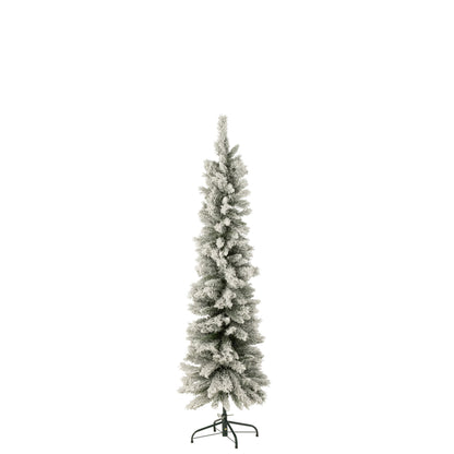Kerstboom Kunststof Small Model Besneeuwd Groen Small H184cm J-Line