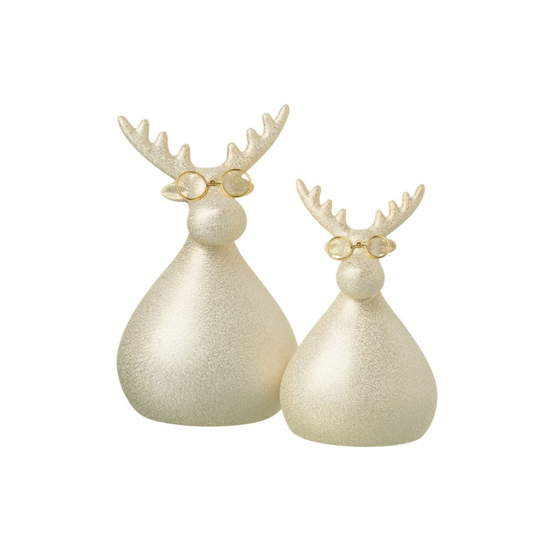 Rendier Bril Porselein Goudkleurig Set van 2 J-Line