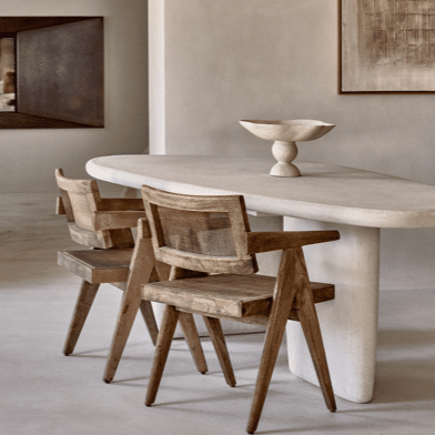 APILAR - Schaal - papier mâché - DIA 30 x H 25 cm - Gebroken Wit Pomax