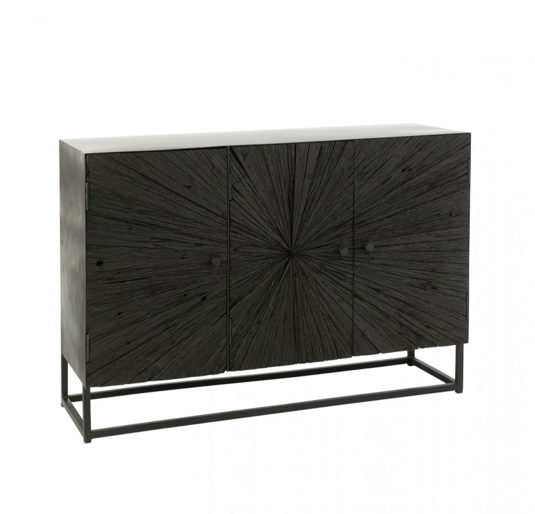 Buffetkast Shanil Hout/Ijzer Zwart J-Line