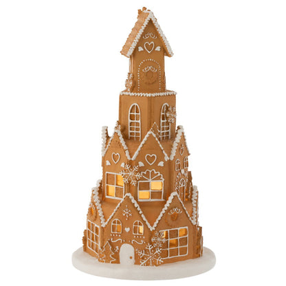 Peperkoekenhuis Toren Led Poly Bruin J-Line