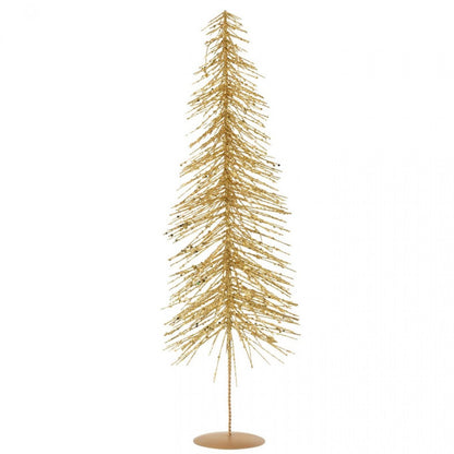 Kerstboom Glitters Plastiek Goudkleurig Set van 3 j-Line