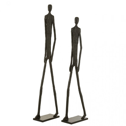 Figuren Wandelen Aluminium Zwart Set van 2 H150cm J-Line