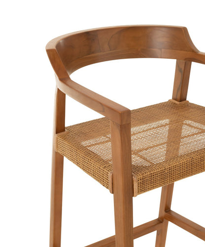 Barstoel Emma Teakhout Bruin J-Line