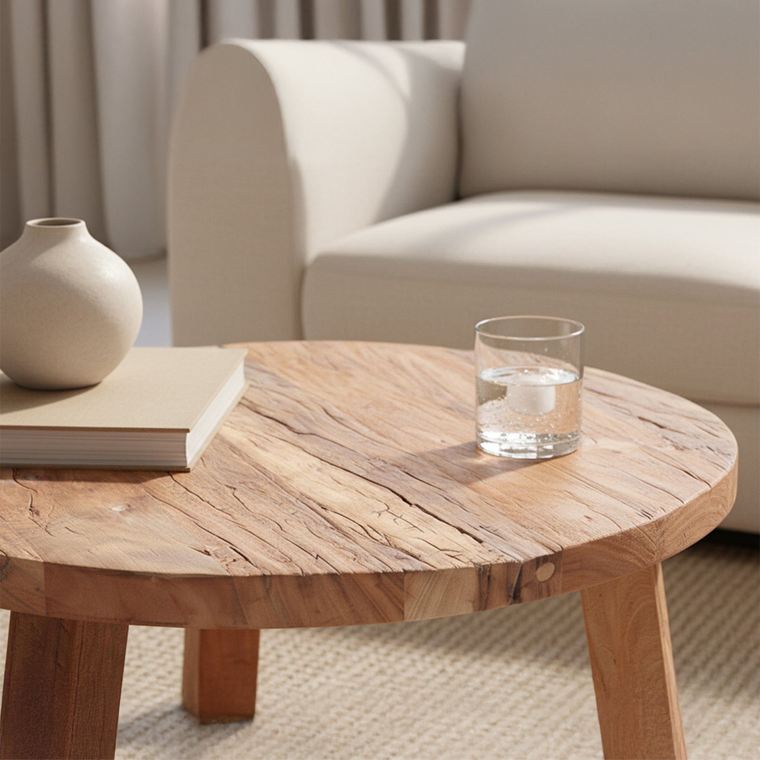 Farmwood Salontafel Rond L Raw Materials