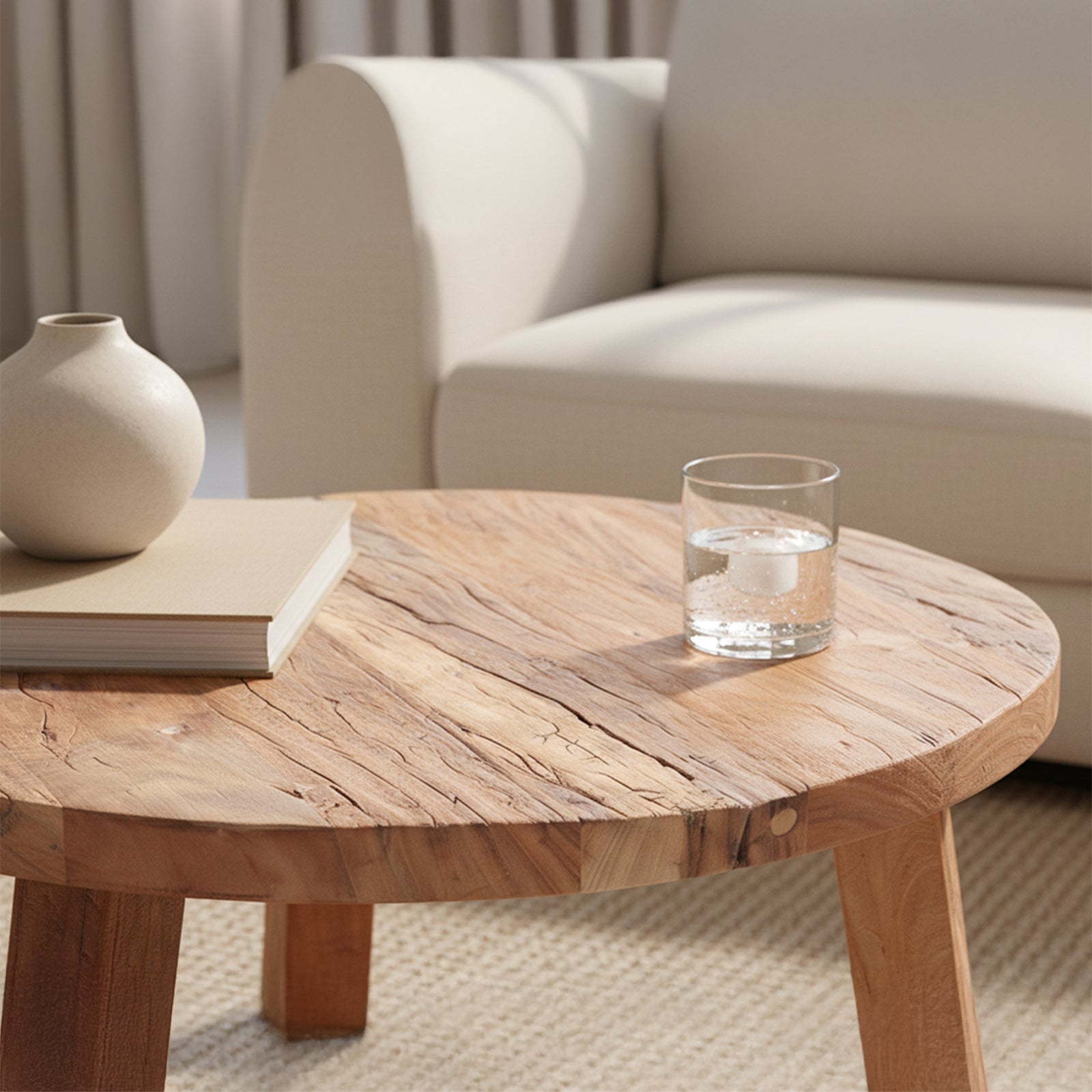 Farmwood Salontafel Rond L Raw Materials