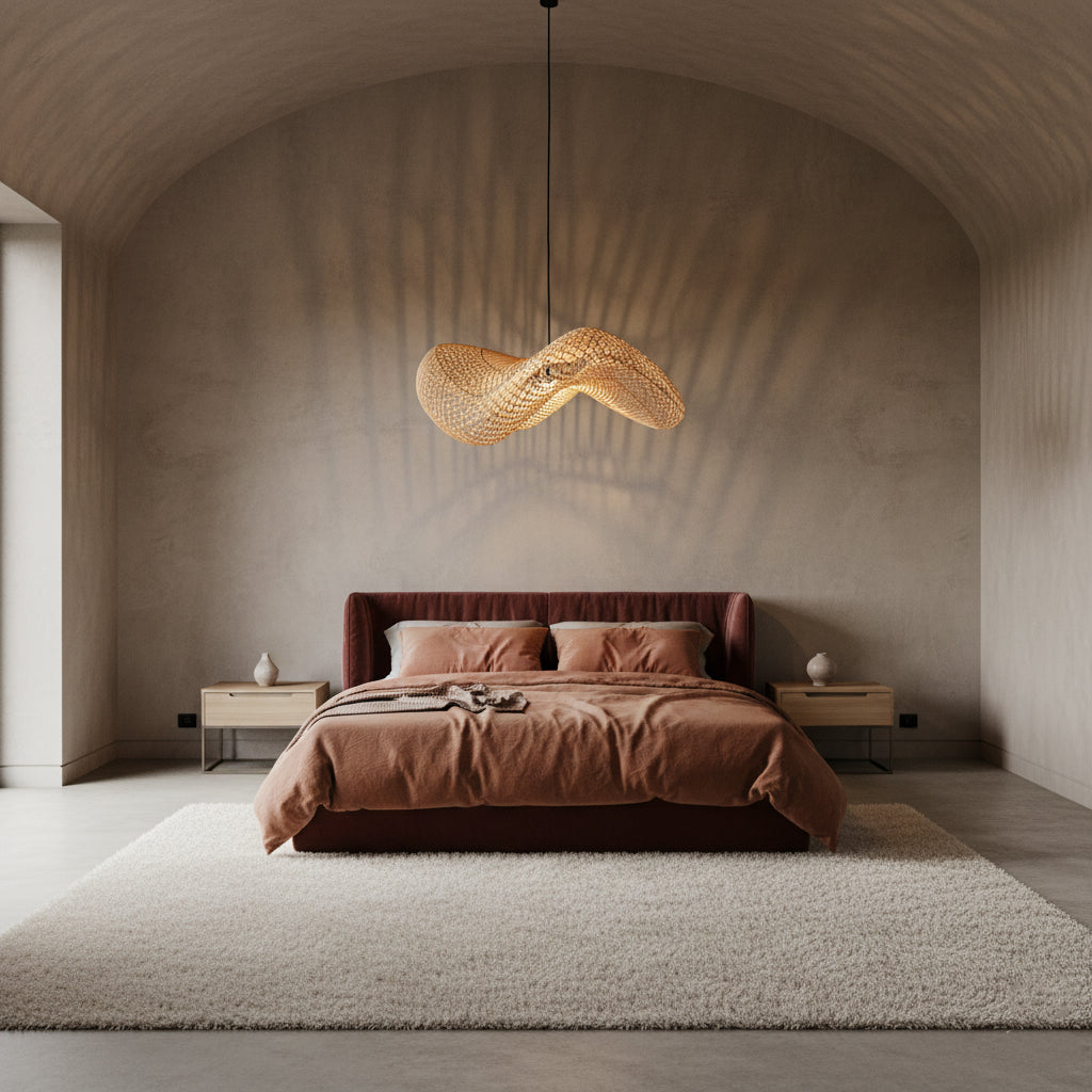 Hanglamp Wave Natural Large Raw Materials