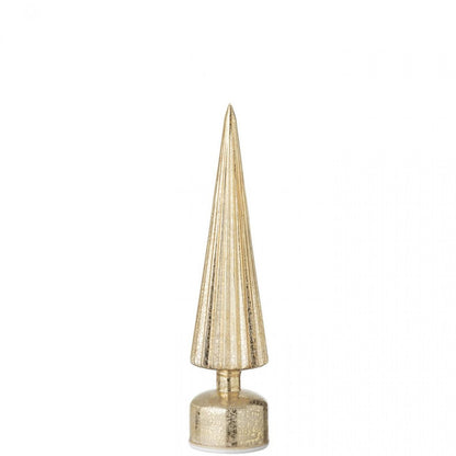 Kerstboom Led Draaiend Glas Goudkleurig Set van 2 J-Line