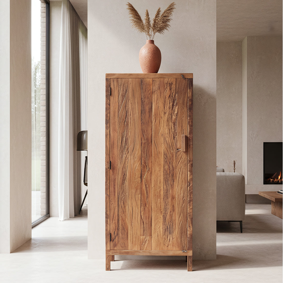 Farmwood 1 deur kast Raw Materials