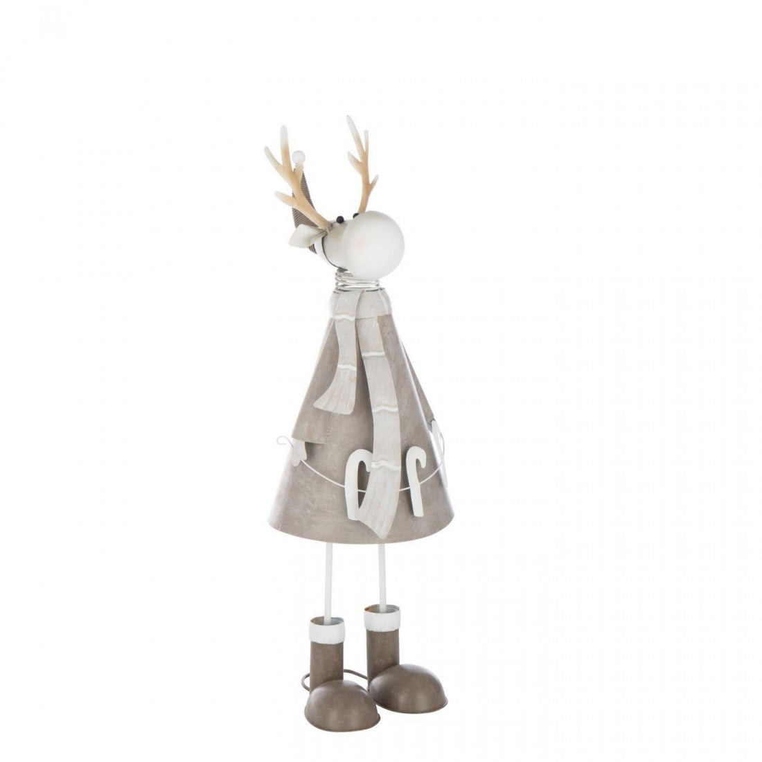 Rendier Zuurstok Metaal Beige/Grijs Set van 2 J-Line