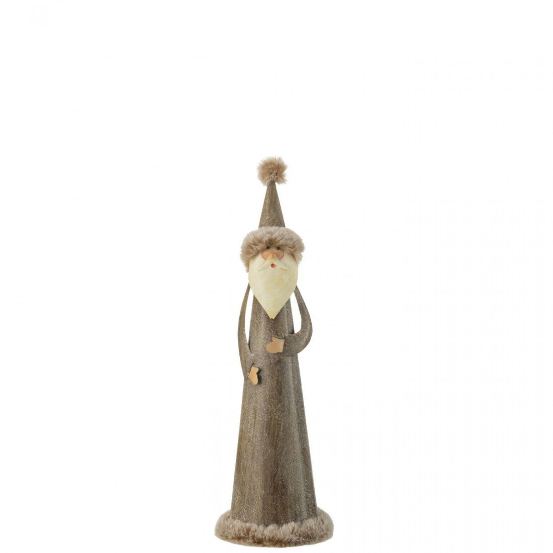 Kerstman Rond Bont Metaal Grijs Small J-Line