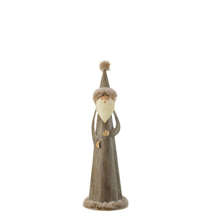 Kerstman Rond Bont Metaal Grijs Small J-Line