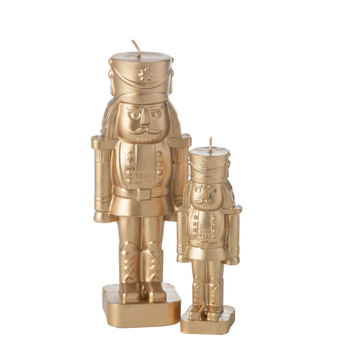 Kaars Notenkraker Paraffine Goudkleurig Set van 2 J-Line