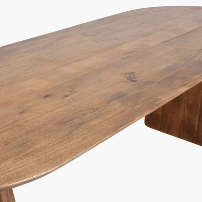 Bullnose Eettafel Gesloten Bruin 200cm Raw Materials