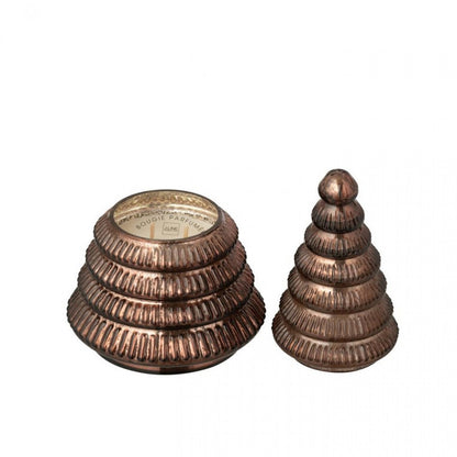 Geurkaars Boom Geribbeld Glas Bruin Large J-Line