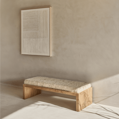 Shiba Bank Acacia Hout 125xW50xH45cm Naturel Pomax